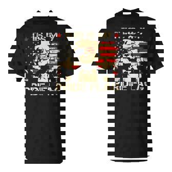 This Is My Pride Flag Usa American 4Th Of July Patriotic T-Shirt | Mazezy