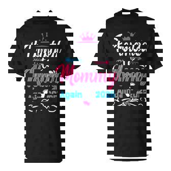 Promoted To Mommy Again 2025 Soon To Be Mom Pregnancy T-Shirt - Monsterry