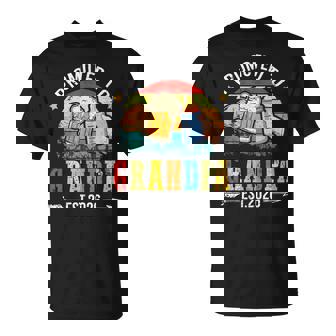メンズ Promoted To Grandpa Est 2026 Dad To Be Tシャツ - Kawaiitshirt