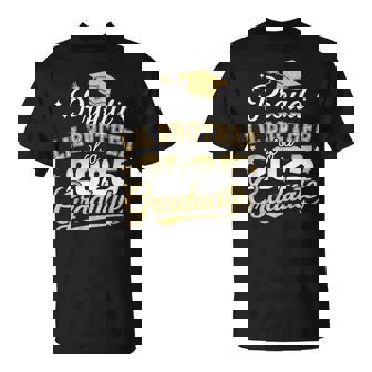 Proud Lil Brother Class Of 2025 Graduate Senior Graduation T-Shirt - Monsterry