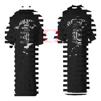 Proud US 82Nd Airborne Veterans Day 82Nd Airborne Division Paratrooper Veteran Freedom Sprinkles Black 3X-Large -Adults Short Sleeve Crew Neck T-Shirt - Thegiftio UK