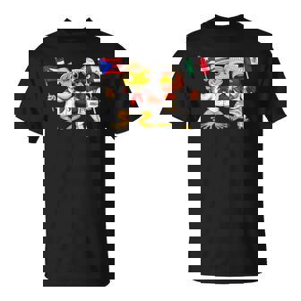 Puerto Rican Coqui Frog Mexican Eagle Mexico Flag Boricua T-Shirt - Thegiftio