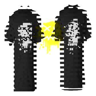 Punk Rock Graffiti Style Deep House Smiling Face Anarchy T-Shirt - Cadeauxyz