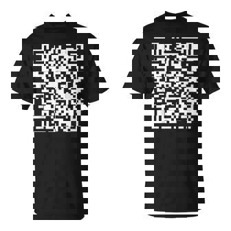 Qr Scan Code Adulte Sarcasme Humour F-Ck You Fu Back Print T-Shirt - Cadeauxyz