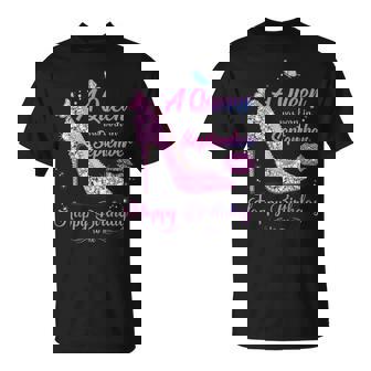 A Queen Was Born In September Happy Birthday To Me T-Shirt | Mazezy