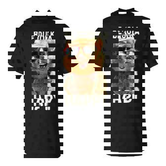 Be Quokka Happy クオッカ・ビー・クオッカ・ハッピー＆クオッカとスマイル Tシャツ - Kawaiitshirt