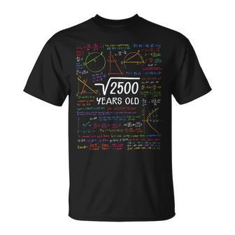 Racine Carrée Pour 50E Anniversaire Pour Filles Et Garçons 2500 50 Ans T-Shirt - Cadeauxyz