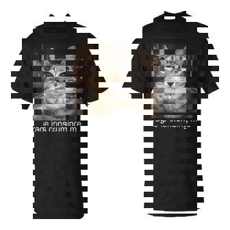 Rage Is Consuming Me 愚かな凝視猫ミーム Tシャツ - Kawaiitshirt