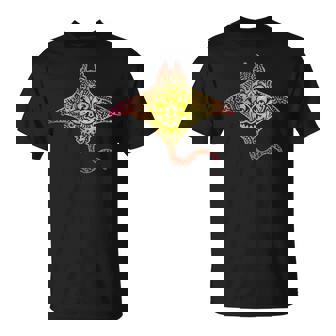 Raie Manta Océanique Poisson Maori Tatouage Tribal T-Shirt - Cadeauxyz