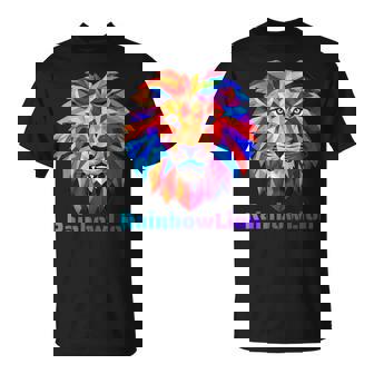 Rainbow Lion レインボー ライオン かっこいい おしゃれ Tシャツ - Kawaiitshirt