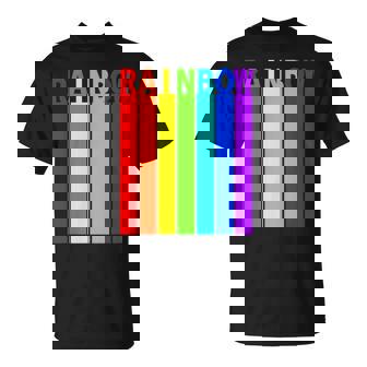 Rainbow レインボー《虹 カラー》【デザインアート】文字 7色 カラフル Tシャツ - Kawaiitshirt