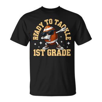 Ready To Tackle 1St Grade First Day Of School Football Boys T-Shirt - Thegiftio UK