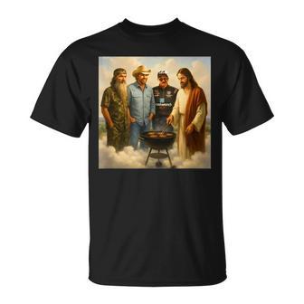 The Real Gang Meet Up In Heaven Phil Meme Bbq T-Shirt - Thegiftio UK
