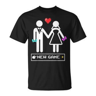 Recien Casados Pareja Gamer New Game Regalo De Boda Friki Camiseta unisex - Regaloses