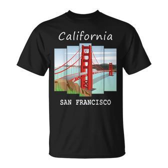 Recuerdo Retro Del Puente Golden Gate Dean Francisco California Camiseta unisex - Regaloses