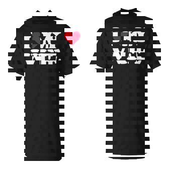 Red Heart I Love My Wife Tシャツ - Kawaiitshirt