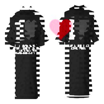 Red Heart I Love Zarina Tシャツ - Kawaiitshirt