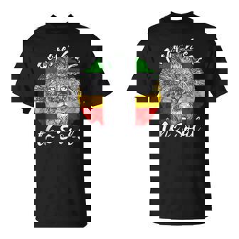 Reggae Cura El Alma León De Judá Rastafari Raíces In Mangas Camiseta unisex - Regaloses