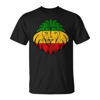 Reggae Raíces Rastafari León Jamaica Rastafari Rasta Reggae Camiseta unisex - Regaloses