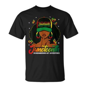 Remembering My Ancestors Junenth Black Month For Women T-Shirt - Thegiftio