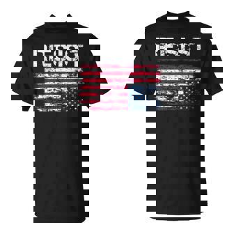 Resist American Flag Upside Down Distress Vintage T-Shirt - Monsterry