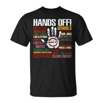 Resist Resistance Statue Of Liberty Hands Off Protest T-Shirt - Monsterry