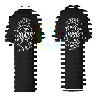 Retired Teacher Class Of 2025 Tie Dye Retirement School T-Shirt | Mazezy
