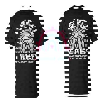 Retired Teacher Class Of 2025 Rainbow Retro Graduation Tシャツ - Kawaiitshirt