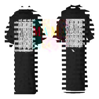 Retro Floral Mama Mom Coquette Bow Mama T-Shirt - Monsterry