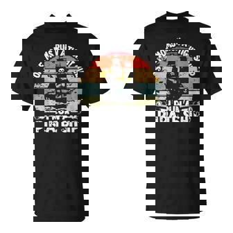 Retro Some Moms Run A Tight Ship Pirate Mama Mother Sunset T-Shirt - Monsterry