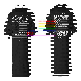 Retro We The People No Kings Day June 14 Lgbt Pride T-Shirt | Mazezy