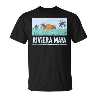 Retro Riviera Maya México Tropicalunset Beachacaciones Camiseta unisex - Regaloses