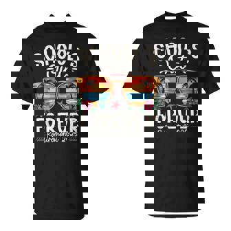 Retro School's Out Forever Retirement 2025 Retired Teacher T-Shirt | Mazezy