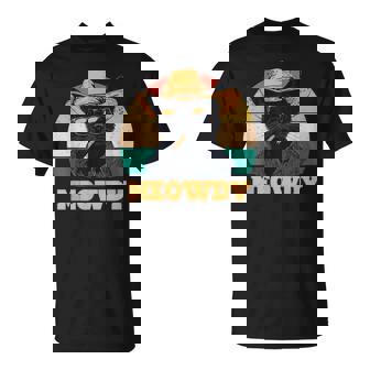 Retro Vintage Meowdy Partner Cowboy Cat Vintage T-Shirt - Thegiftio