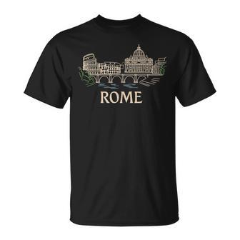 Rome City Italy Gladiators Roman Roma Rome T-Shirt - Monsterry