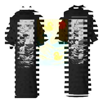 Rubber Duck Surfing Japanese T-Shirt - Thegiftio