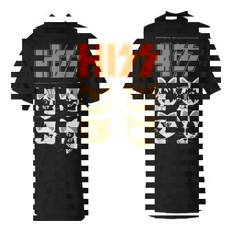 Hiss Cats ネコ Kittens ロックバンド Rock Rockin Tシャツ - Kawaiitshirt