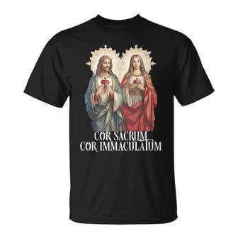 Sacré-Cœur De Jésus Et Cœur Immaculé De Marie Catholique T-Shirt - Cadeauxyz