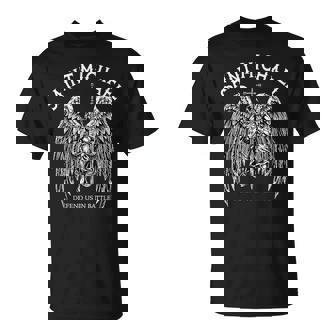 Saint Michael Defend Us In Battle T-Shirt - Thegiftio