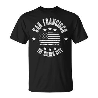 San Francisco Laille Dorée Californie T-Shirt - Cadeauxyz
