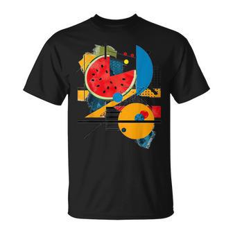 Sandía Geométrica Arte Diseño Gráfico Arte Arte Camiseta unisex - Regaloses