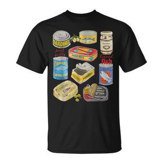 Sardine Tins Canned Fish Tins Trendy Canned Fish T-Shirt - Thegiftio UK