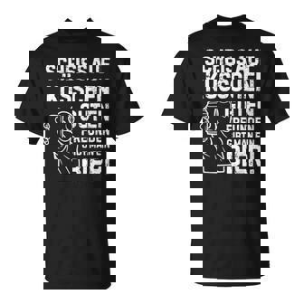 Scheiss Auf Küsschen Guten Freunden Gibt Man Ein Bier T-Shirt - Geschenkecke