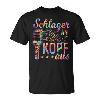 Schlager An Kopf Auschlageroutfitchlagerparty T-Shirt - Geschenkecke