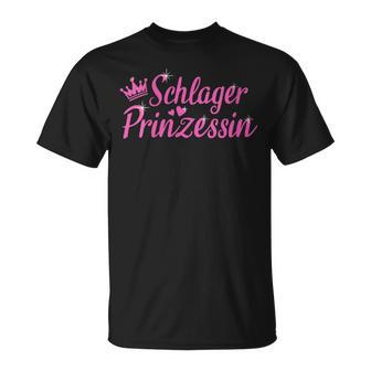 Schlager Prinzessinchlagermusik Mit-Ausschnitt T-Shirt - Geschenkecke
