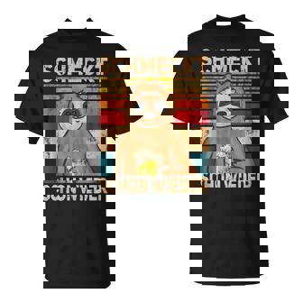 Schmecktchon Wieder Bier Biertrinkeraufpruch Faultier T-Shirt - Geschenkecke
