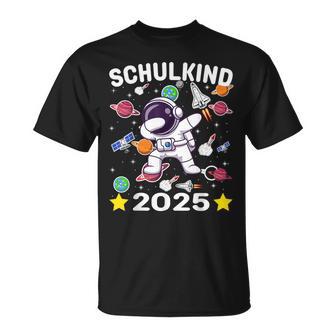 Schulkind 2025 Dabbing Astronaut Junge Boy Einschulung 2025 T-Shirt - Geschenkecke