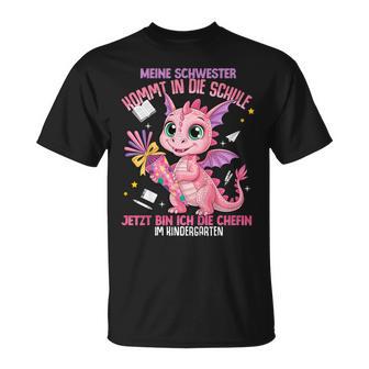 Schulkind 2025 Meinechwester Kommt In Diechulechultüte T-Shirt - Geschenkecke