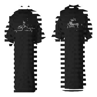 Scooter Heartbeat Moped Driver Ecg Pulse Mopedcooter T-Shirt - Geschenkecke