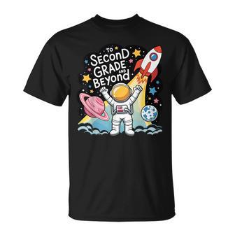 Second Grade And Beyond Space 2Nd Grade First Day Of School T-Shirt - Thegiftio UK